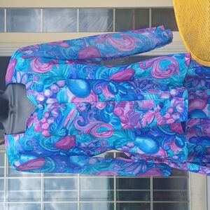 Tess Floral Jacket and Skirt Set, fitted jacket, pleated skirt, Vintage